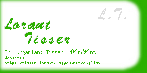 lorant tisser business card